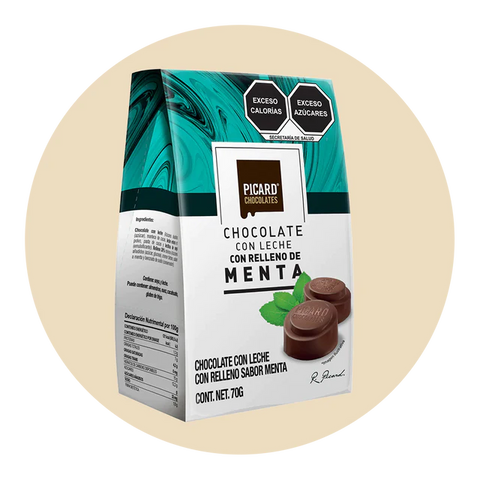 Pirámide de Chocolate de Leche con Relleno de Menta