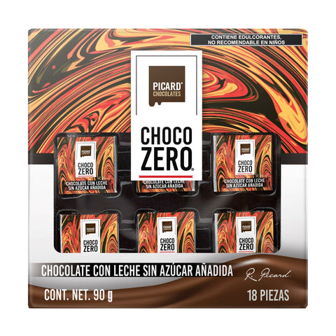 Estuche de chocolate con leche sin azúcar Chocozero®