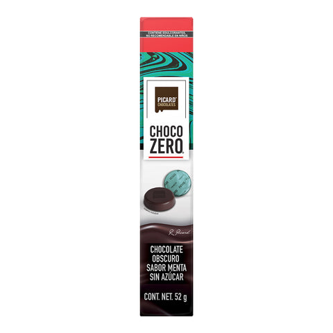 Discos de chocolate obscuro sabor menta sin azúcar Chocozero®