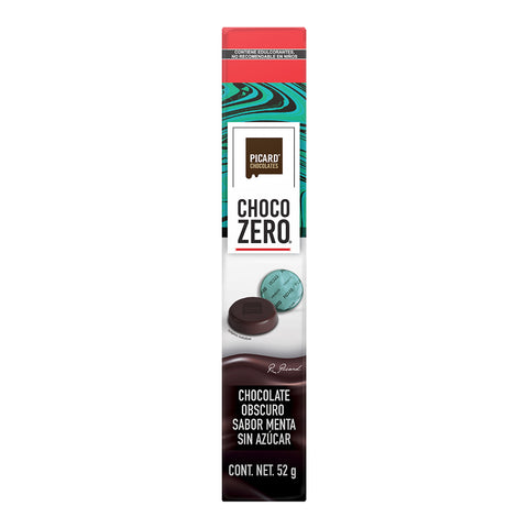 Discos de Chocolate Obscuro Sabor Menta Sin Azúcar Chocozero®