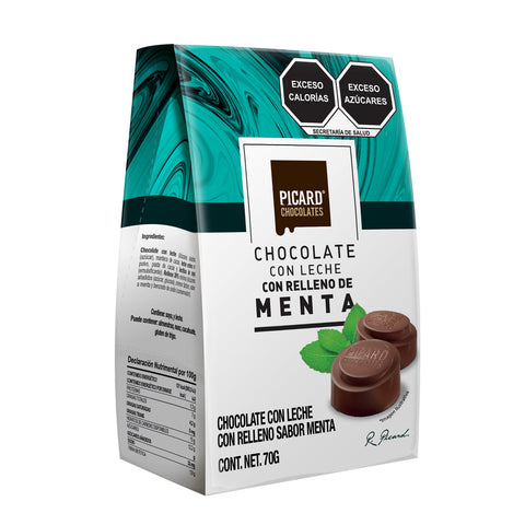 Pirámide de Chocolate de Leche con Relleno de Menta