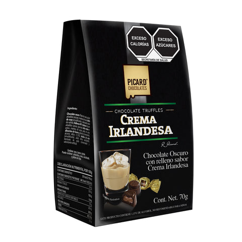 Pirámide de Chocolate Obscuro con Relleno Sabor Crema Irlandesa