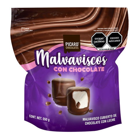 Malvavisco cubierto de chocolate con leche