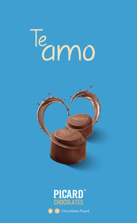 Tarjeta "Te amo" azul