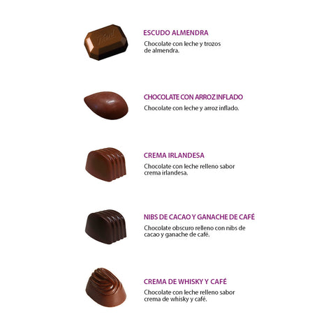 Pirámide Surtido Relleno de Chocolate de Leche y Obscuro