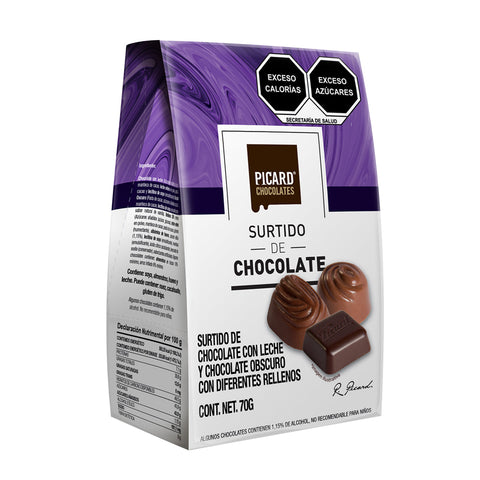 Pirámide Surtido Relleno de Chocolate de Leche y Obscuro