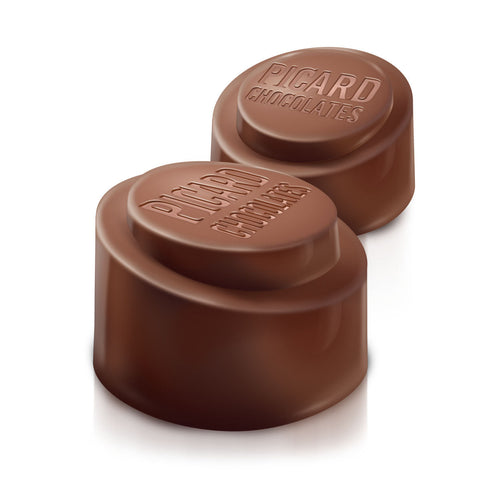 Estuche de Chocolate con Leche y Relleno Suave de Chocolate Obscuro