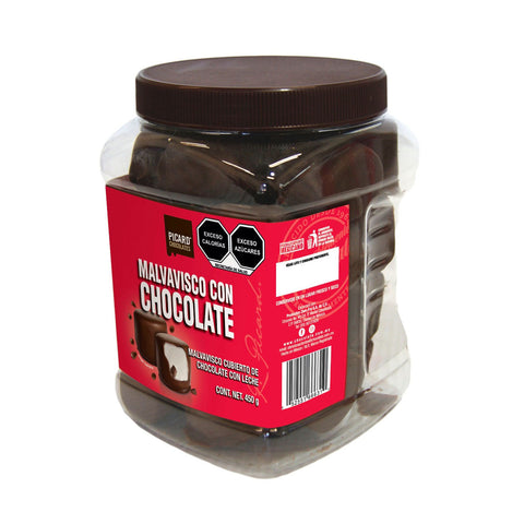 Malvaviscos cubiertos de chocolate con leche, 450 g
