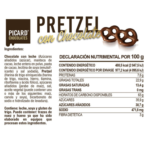 Pretzel con Chocolate de Leche