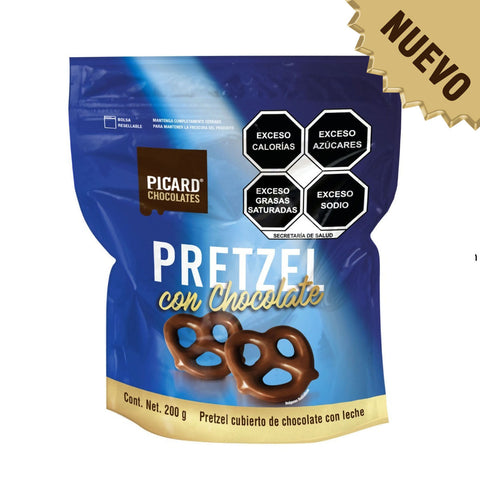 Pretzel con chocolate de leche