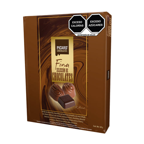 Estuche Surtido de Chocolate con Leche, Obscuro y Diferentes Rellenos