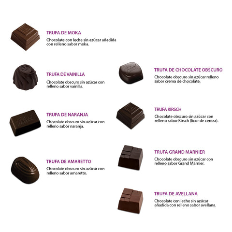 Estuche de Chocolate Surtido con Diferentes Rellenos Sin Azúcar Chocozero®