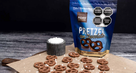 Pretzel con chocolate de leche