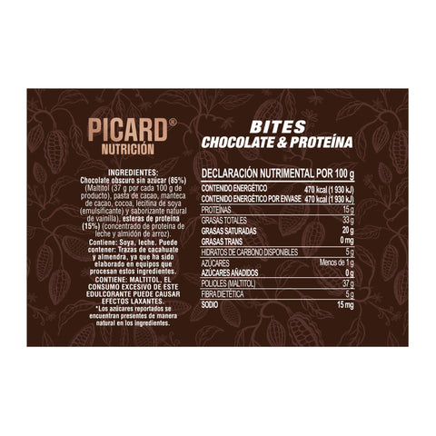 Bites de Chocolate & Proteína Picard Nutrición® 100 g