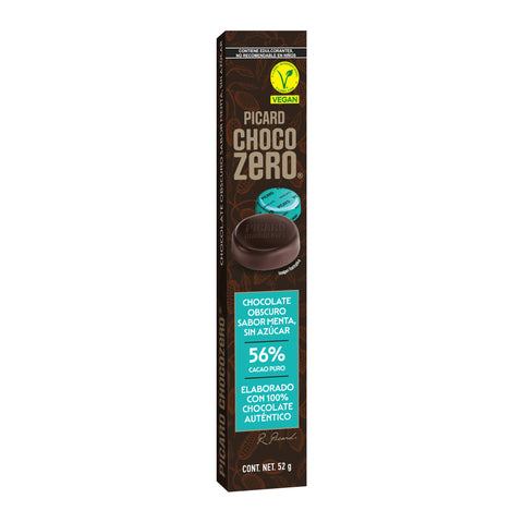 Discos de Chocolate Obscuro Sabor Menta Sin Azúcar Chocozero®