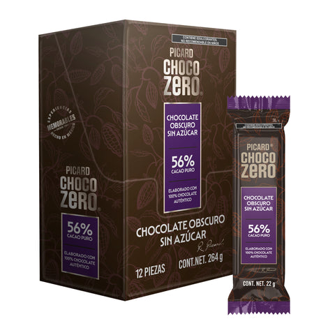 Caja Display de Chocolate Obscuro Sin Azúcar Chocozero®