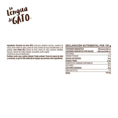 La Lengua de Gato® Con Arroz Inflado