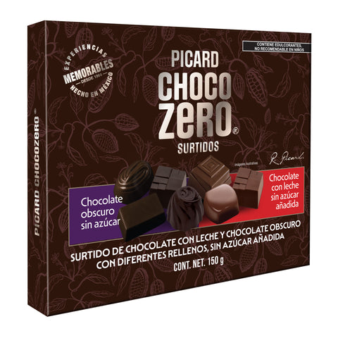 Estuche de Chocolate Surtido con Diferentes Rellenos Sin Azúcar Chocozero®