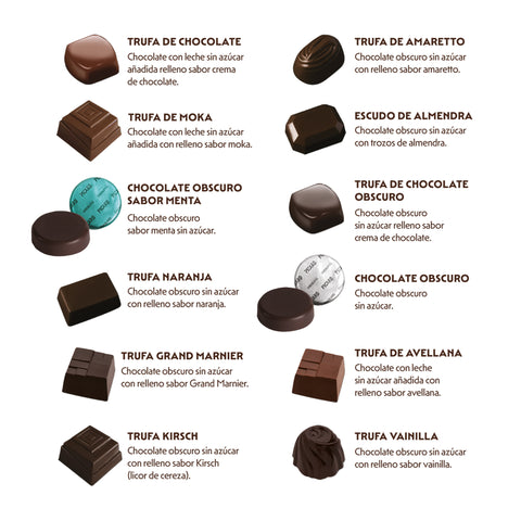 Estuche de Chocolate Surtido con Diferentes Rellenos Sin Azúcar Chocozero®