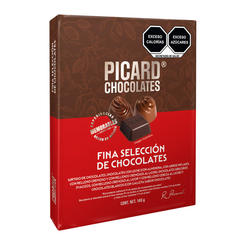 Estuche Surtido de Chocolate con Leche, Obscuro y Diferentes Rellenos
