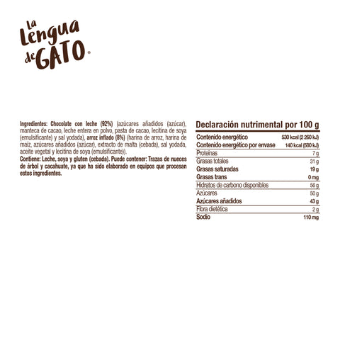 La Lengua de Gato® Con Arroz Inflado