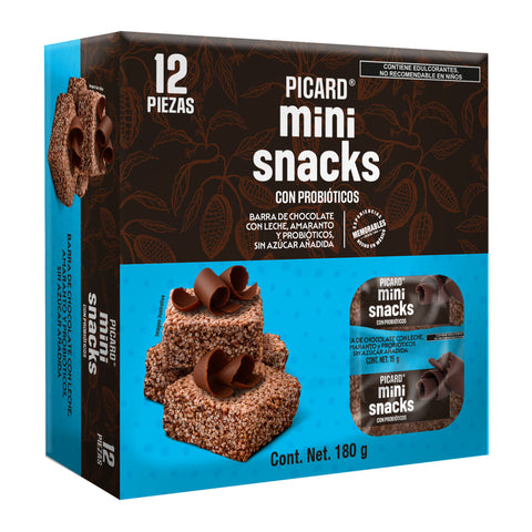 Mini Snacks®  de Chocolate con Leche Sin Azúcar y Probióticos