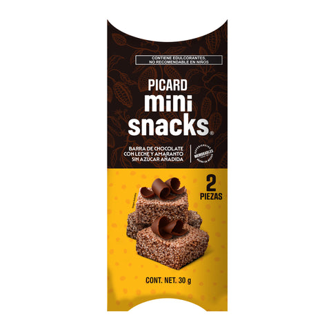 Two pack Mini Snacks®  de Chocolate con Leche Sin Azúcar