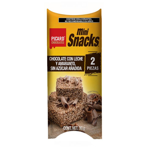Two pack Mini Snacks®  de Chocolate con Leche Sin Azúcar
