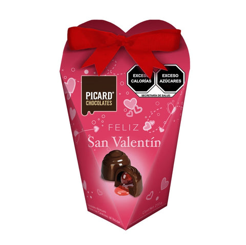 San Valentin Caja con Chocolate Relleno de Cereza al Licor – Picard  Chocolates México