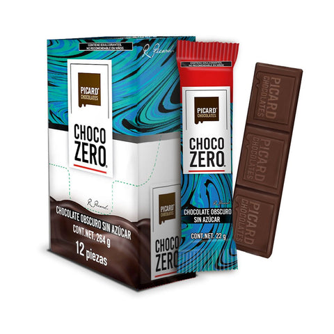 Caja display de chocolate obscuro sin azúcar Chocozero®